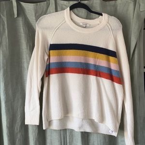 Madewel rainbow striped sweater